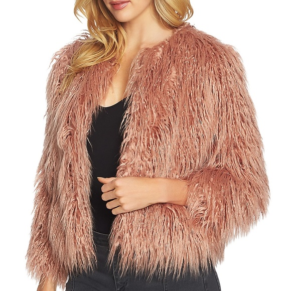 1 state faux fur jacket